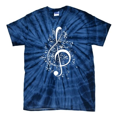 Treble Clef Keys Piano Player Pianist Classical Music Tie-Dye T-Shirt