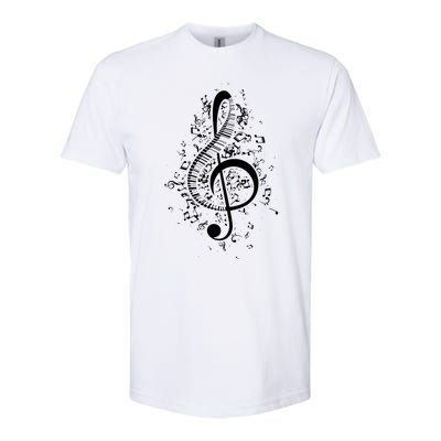 Treble Clef Keys Piano Player Pianist Classical Music Softstyle CVC T-Shirt