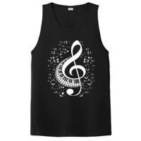 Treble Clef Keyboard Classical Music Notes Pianist Piano PosiCharge Competitor Tank