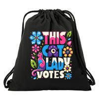 This Cat Lady Votes Ladies Is Voting Kamala Support Kamala Drawstring Bag