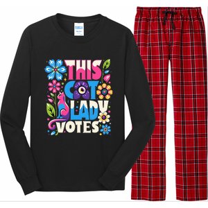 This Cat Lady Votes Ladies Is Voting Kamala Support Kamala Long Sleeve Pajama Set