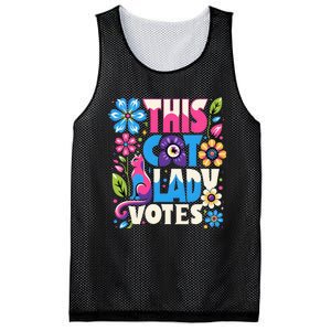 This Cat Lady Votes Ladies Is Voting Kamala Support Kamala Mesh Reversible Basketball Jersey Tank