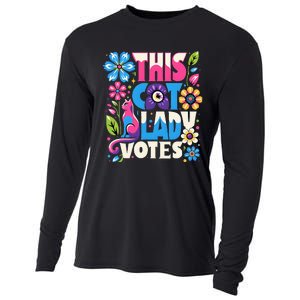 This Cat Lady Votes Ladies Is Voting Kamala Support Kamala Cooling Performance Long Sleeve Crew