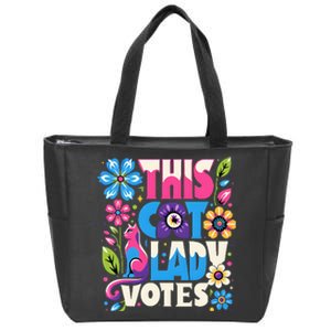 This Cat Lady Votes Ladies Is Voting Kamala Support Kamala Zip Tote Bag