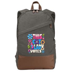 This Cat Lady Votes Ladies Is Voting Kamala Support Kamala Cotton Canvas Backpack