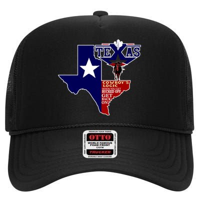 Texas Cowboy Logic High Crown Mesh Back Trucker Hat