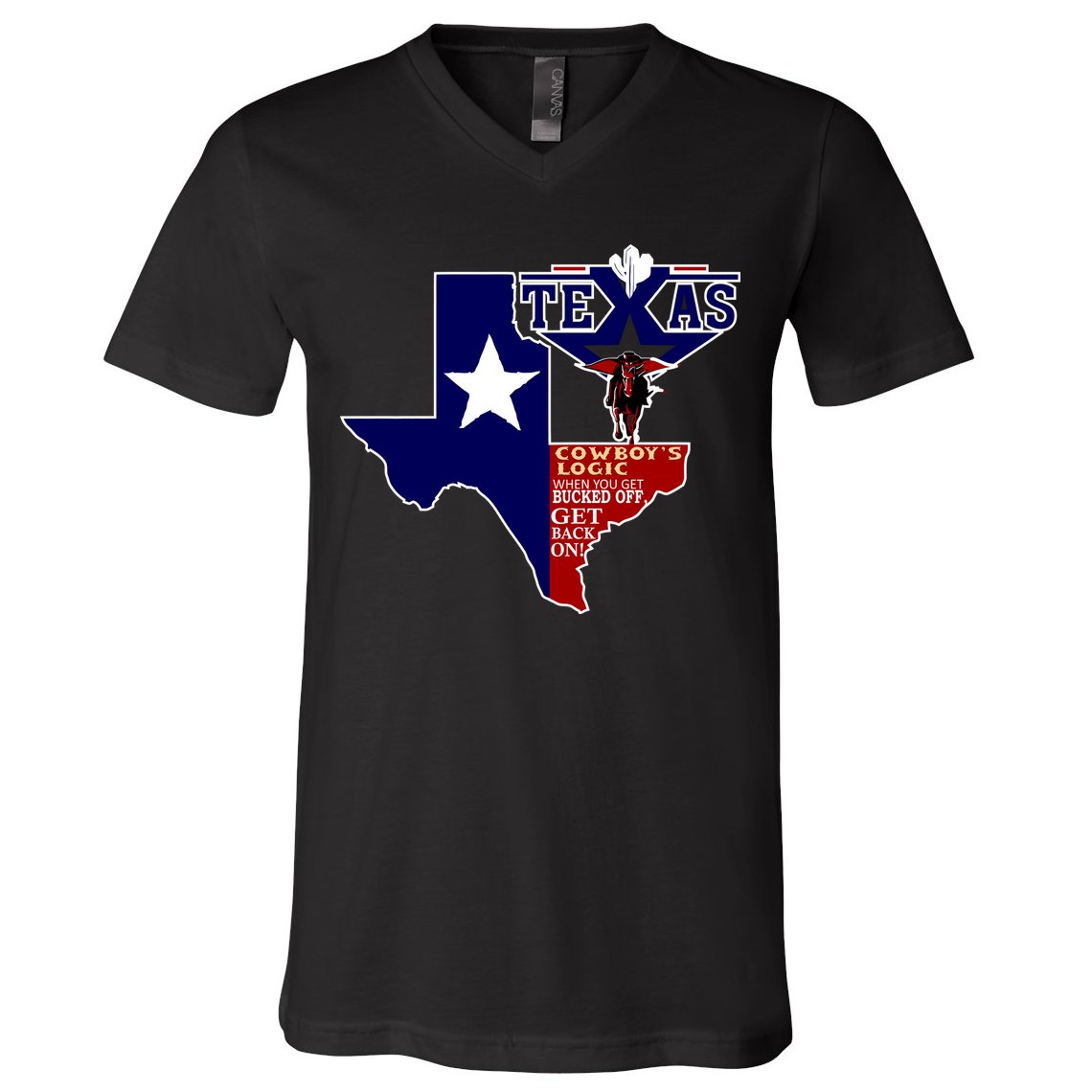 Texas Cowboy Logic V-Neck T-Shirt