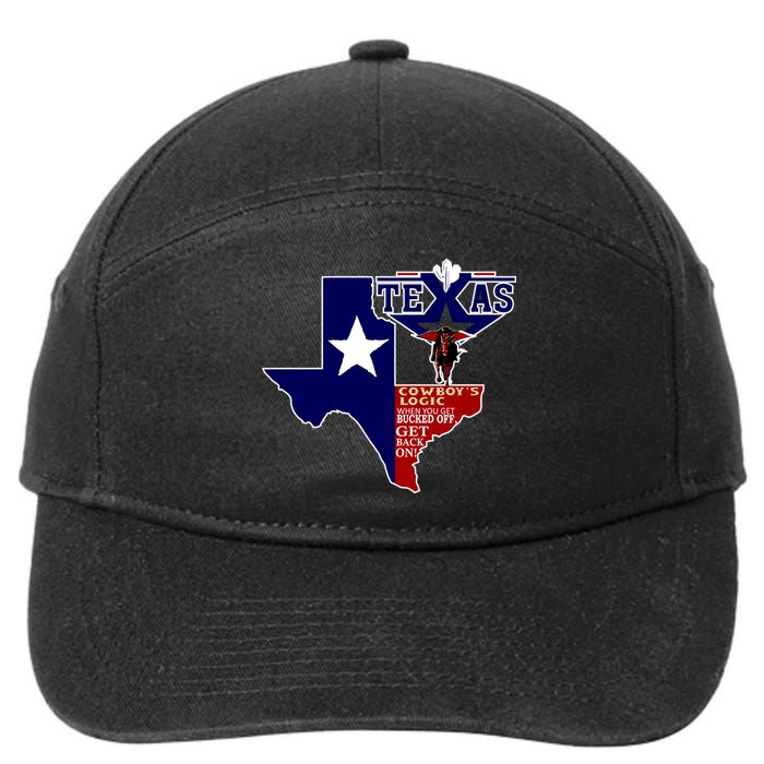 Texas Cowboy Logic 7-Panel Snapback Hat
