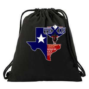 Texas Cowboy Logic Drawstring Bag