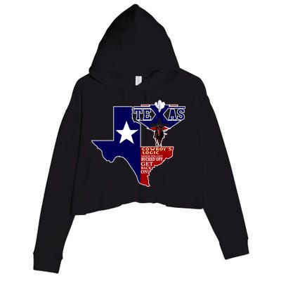 Texas Cowboy Logic Crop Fleece Hoodie