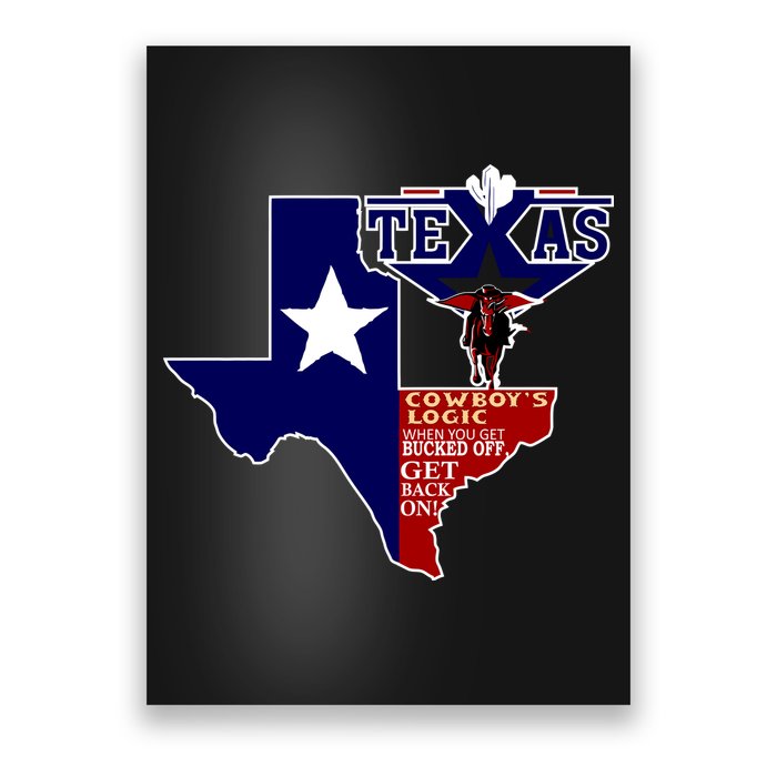Texas Cowboy Logic Poster