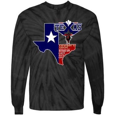 Texas Cowboy Logic Tie-Dye Long Sleeve Shirt