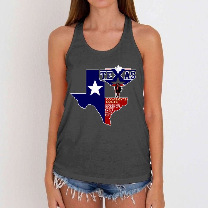 Texas Cowboy Logic Women's Knotted Racerback Tank