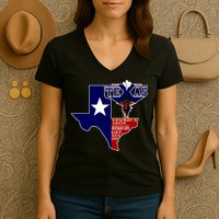 Texas Cowboy Logic Women's V-Neck T-Shirt