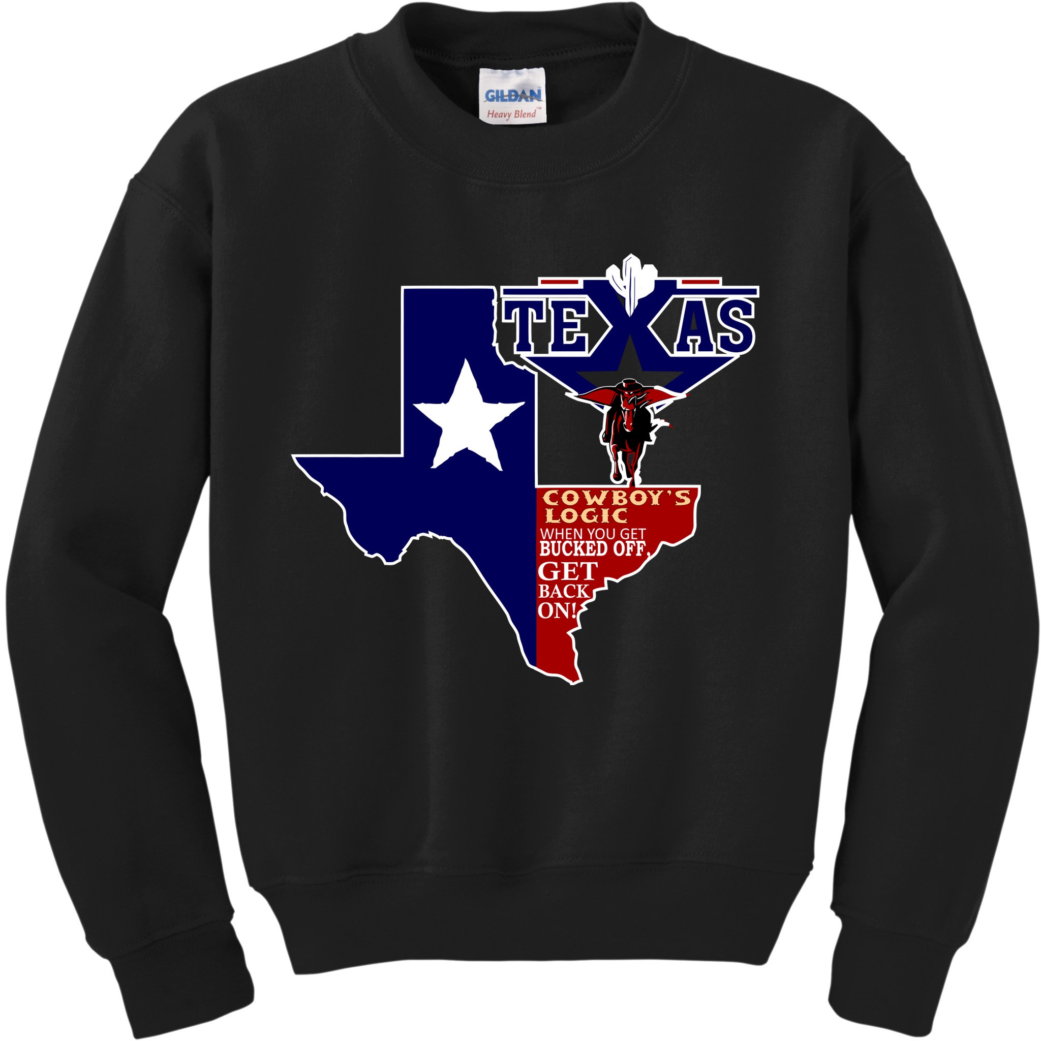 Texas Cowboy Logic Kids Sweatshirt