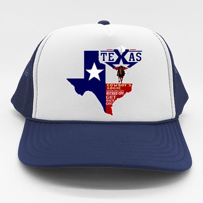 Texas Cowboy Logic Trucker Hat