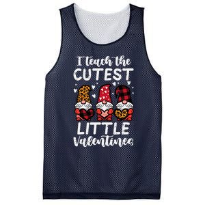 Teach Cutest Little Valentines Gnomes Leopard Plaid Teacher Mesh Reversible Basketball Jersey Tank