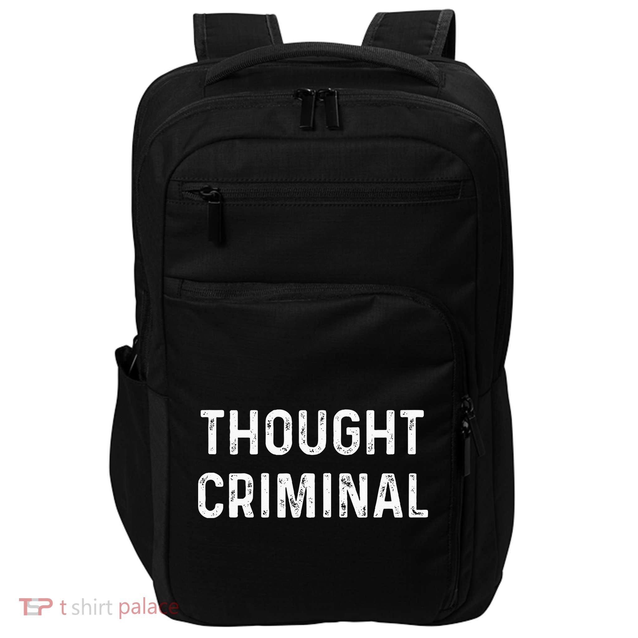 Thought Criminal Libertarian Ancap Conservative Liberty Impact Tech Backpack