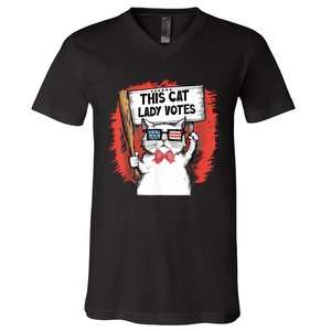 This Cat Lady Votes V-Neck T-Shirt