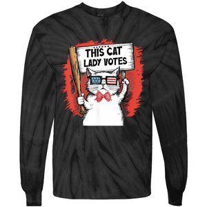 This Cat Lady Votes Tie-Dye Long Sleeve Shirt