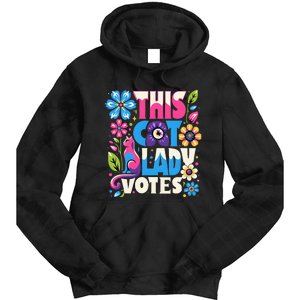 This Cat Lady Votes Ladies Is Voting Kamala Tie Dye Hoodie