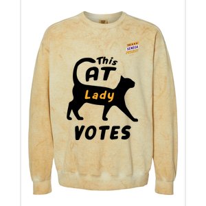 This Cat Lady Votes Colorblast Crewneck Sweatshirt