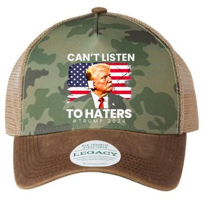 Trump Cant Listen To Haters Ear Bandage 2024 Legacy Tie Dye Trucker Hat