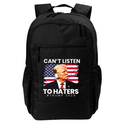 Trump Cant Listen To Haters Ear Bandage 2024 Backpack
