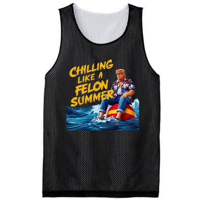 Trump Chilling Like A Felon Summer 2024 Mesh Reversible Basketball Jersey Tank