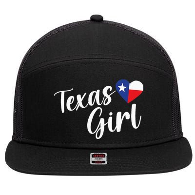Texas Cute Longhorn Texas Pride 7 Panel Mesh Trucker Snapback Hat