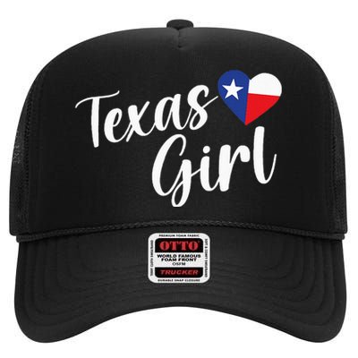 Texas Cute Longhorn Texas Pride High Crown Mesh Back Trucker Hat