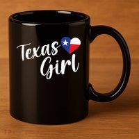 Texas Cute Longhorn Texas Pride 11oz C Handle Ceramic Mug