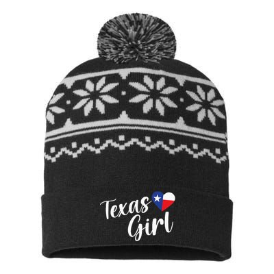 Texas Cute Longhorn Texas Pride USA-Made Snowflake Beanie