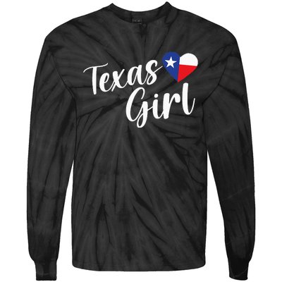 Texas Cute Longhorn Texas Pride Tie-Dye Long Sleeve Shirt