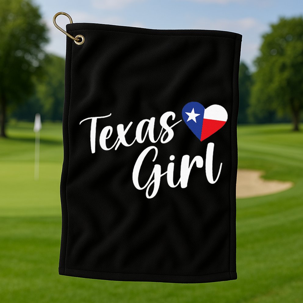 Texas Cute Longhorn Texas Pride Golf Towel