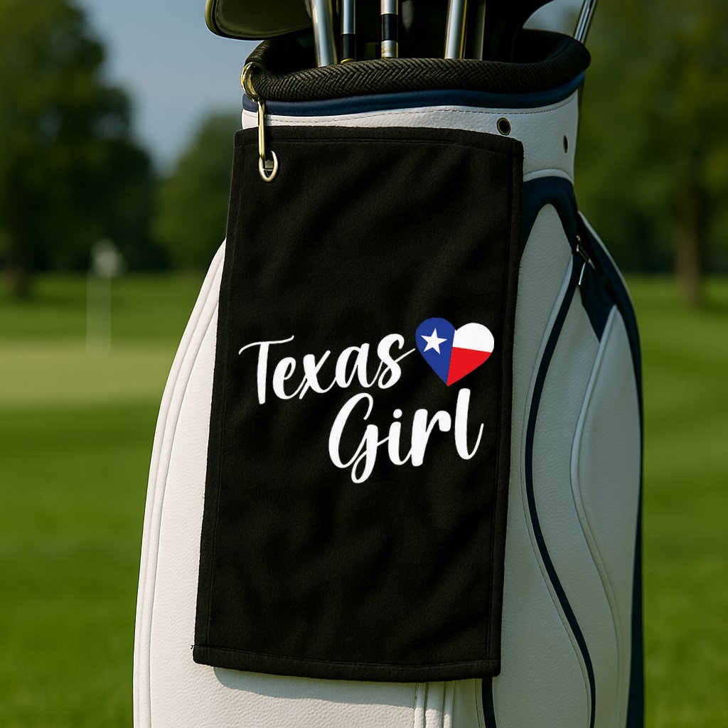 Texas Cute Longhorn Texas Pride Golf Towel