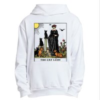 The Cat Lady Tarot Card Vintage Gothic Women Cat Mom Urban Pullover Hoodie