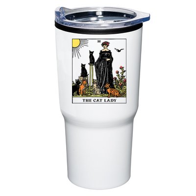The Cat Lady Tarot Card Vintage Gothic Women Cat Mom Tumbler