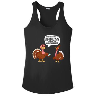 Thanksgiving Cute Lil Turkey Boys Thanksgiving Ladies PosiCharge Competitor Racerback Tank