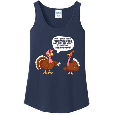 Thanksgiving Cute Lil Turkey Boys Thanksgiving Ladies Essential Tank