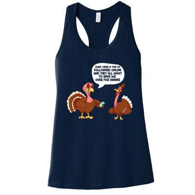 Thanksgiving Cute Lil Turkey Boys Thanksgiving Women's Racerback Tank