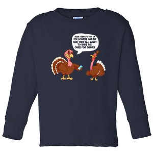 Thanksgiving Cute Lil Turkey Boys Thanksgiving Toddler Long Sleeve Shirt