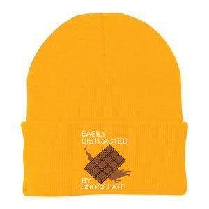 Tasty Chocolate Lover Distracted By Chocolate Cute Gift Knit Cap Winter Beanie