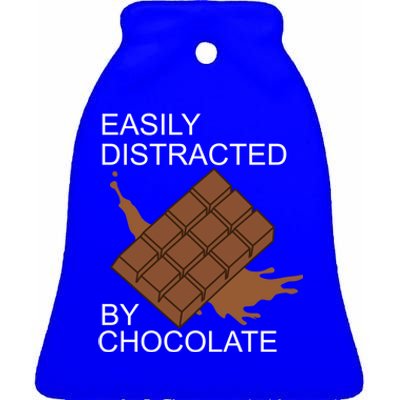 Tasty Chocolate Lover Distracted By Chocolate Cute Gift Ceramic Bell Ornament