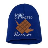 Tasty Chocolate Lover Distracted By Chocolate Cute Gift Short Acrylic Beanie