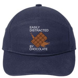 Tasty Chocolate Lover Distracted By Chocolate Cute Gift 7-Panel Snapback Hat