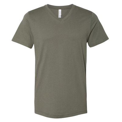 Thin Camo Line United States Army Flag Back Print V-Neck T-Shirt