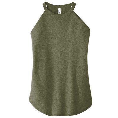 Thin Camo Line United States Army Flag Back Print Women's Perfect Tri Rocker Tank