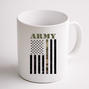 Thin Camo Line United States Army Flag Back Print Coffee Mug