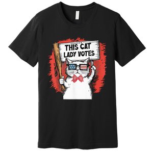 This Cat Lady Votes President Election Vote Cute Cat Kamala President 2024 Premium T-Shirt